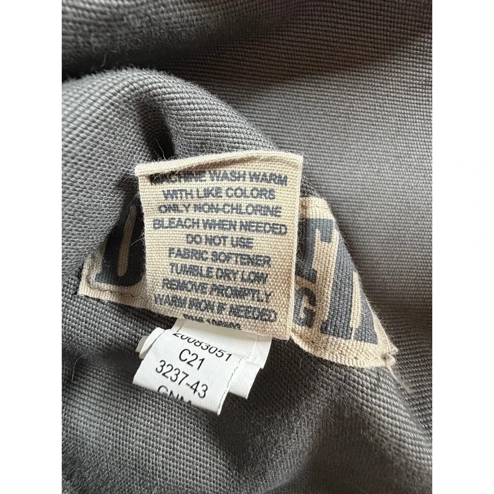 Duluth Trading Flex Fire Hose Mens 30x34 Work Pants Gray Cotton Canvas Slim Fit